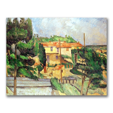 Paul Cezanne 'Viaduct At Estaque' Canvas Art,24x32